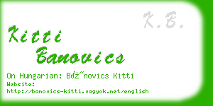kitti banovics business card